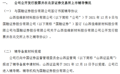 佳維股份進北交所上市輔導期:主營混泥土外加劑 今年前三季度凈利1100萬元